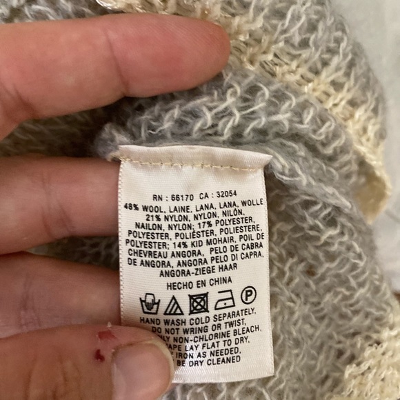 Anthro Far Away From Close Patchwork Sweater Wool - Picture 7 of 7